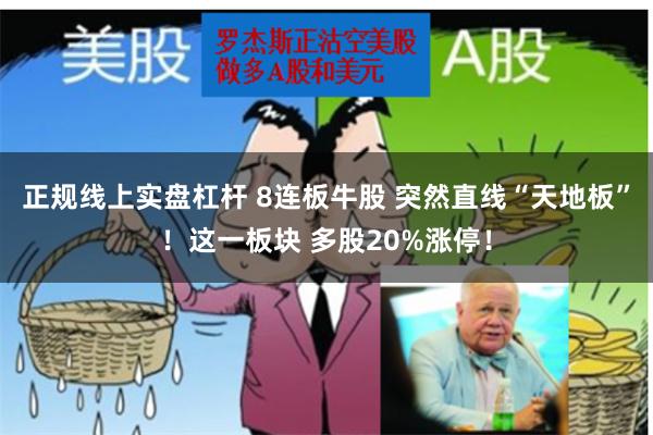 正规线上实盘杠杆 8连板牛股 突然直线“天地板”!这一板块 多股20%涨停!