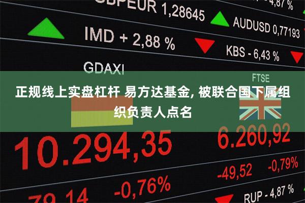正规线上实盘杠杆 易方达基金, 被联合国下属组织负责人点名