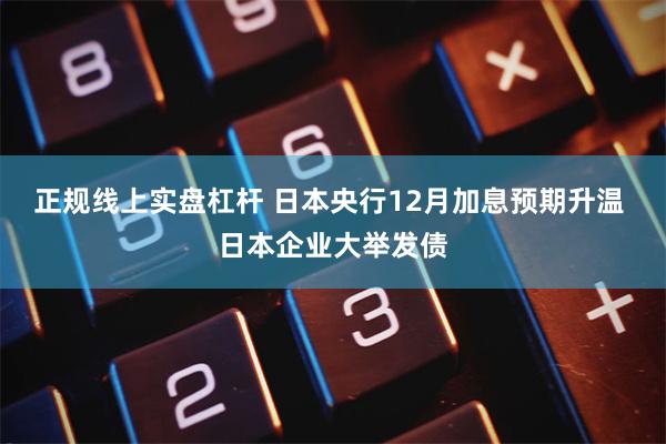 正规线上实盘杠杆 日本央行12月加息预期升温 日本企业大举发债