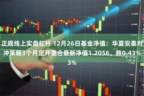 正规线上实盘杠杆 12月26日基金净值:华夏安泰对冲策略3个月定开混合最新净值1.2056,跌0.43%