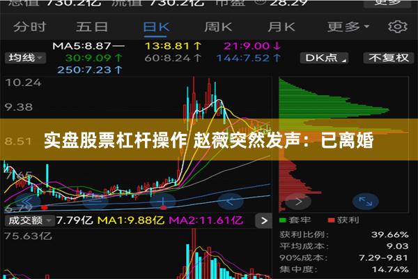 实盘股票杠杆操作 赵薇突然发声:已离婚
