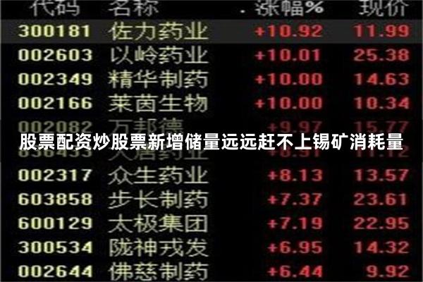 股票配资炒股票新增储量远远赶不上锡矿消耗量